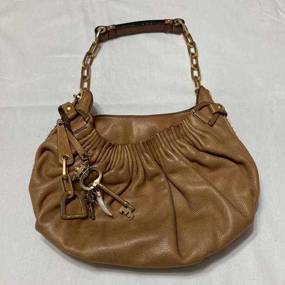 Juicy Couture Bags Juicy Couture Camel Colored Shoulder Bag With Gold Tone Hardware Poshmark